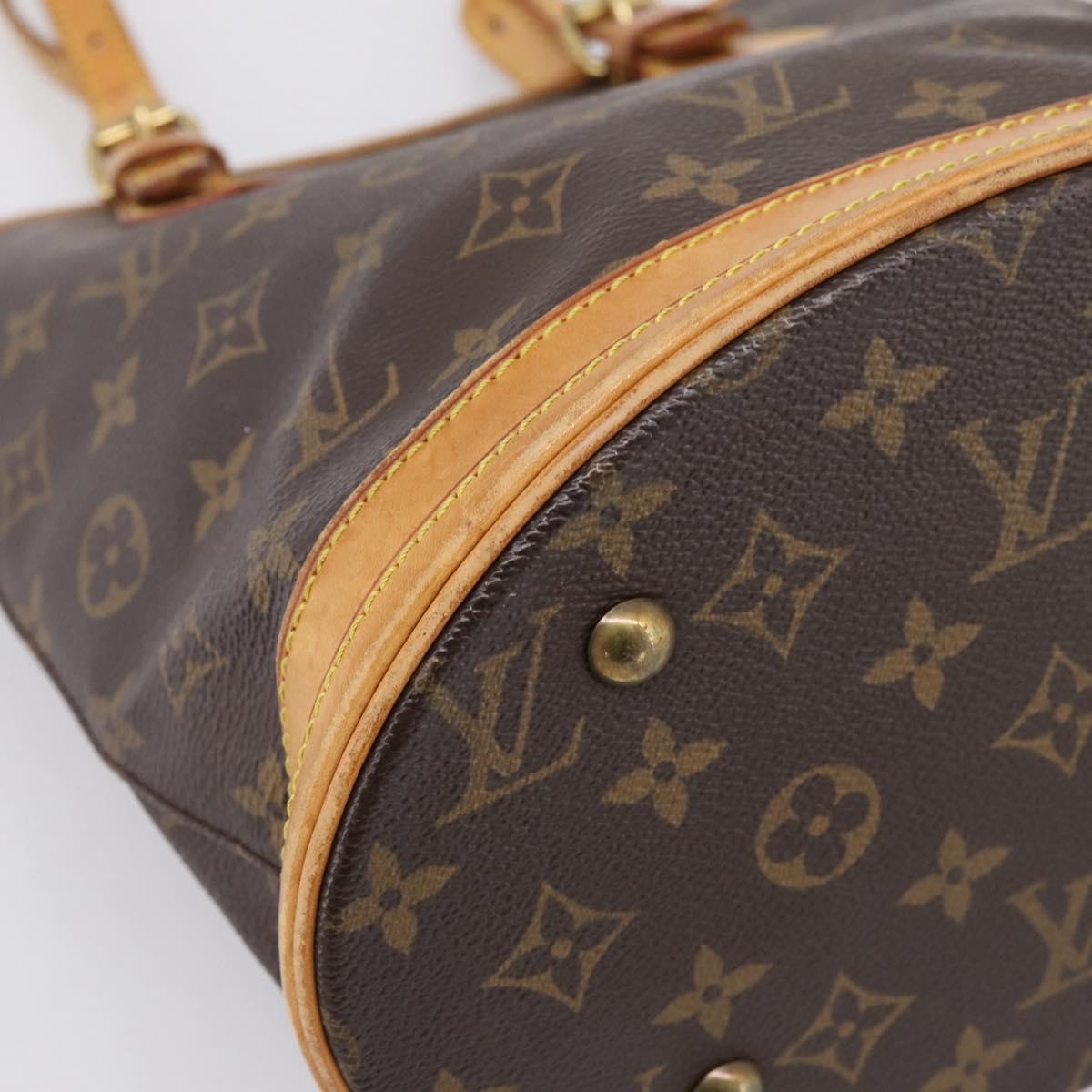 LOUIS VUITTON Monogram Bucket PM Shoulder Bag M42238 LV Auth ka5644