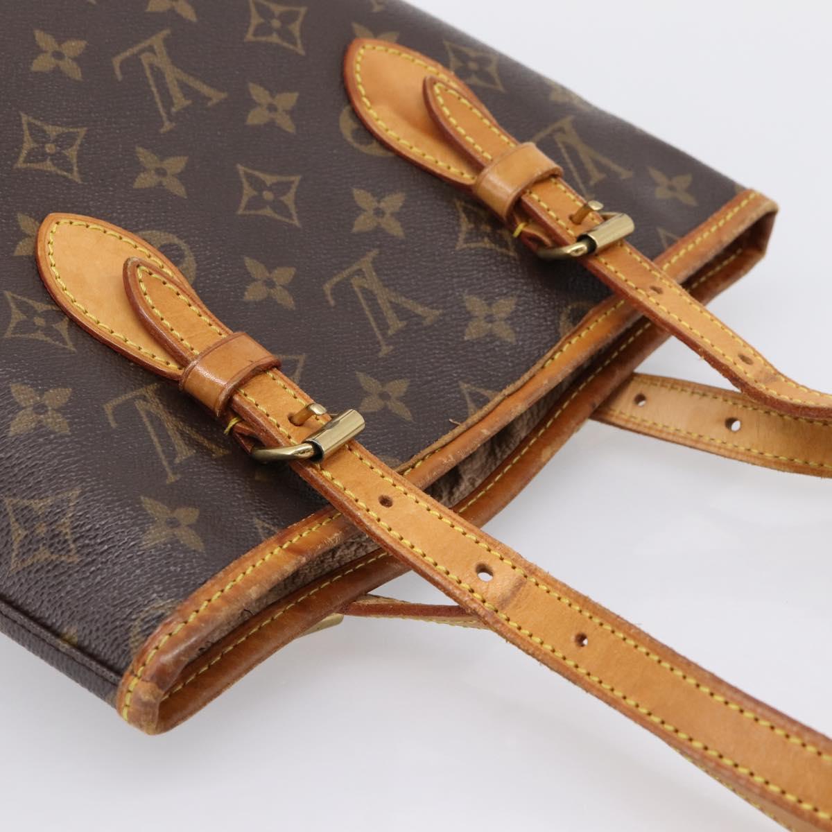 LOUIS VUITTON Monogram Bucket PM Shoulder Bag M42238 LV Auth ka5644