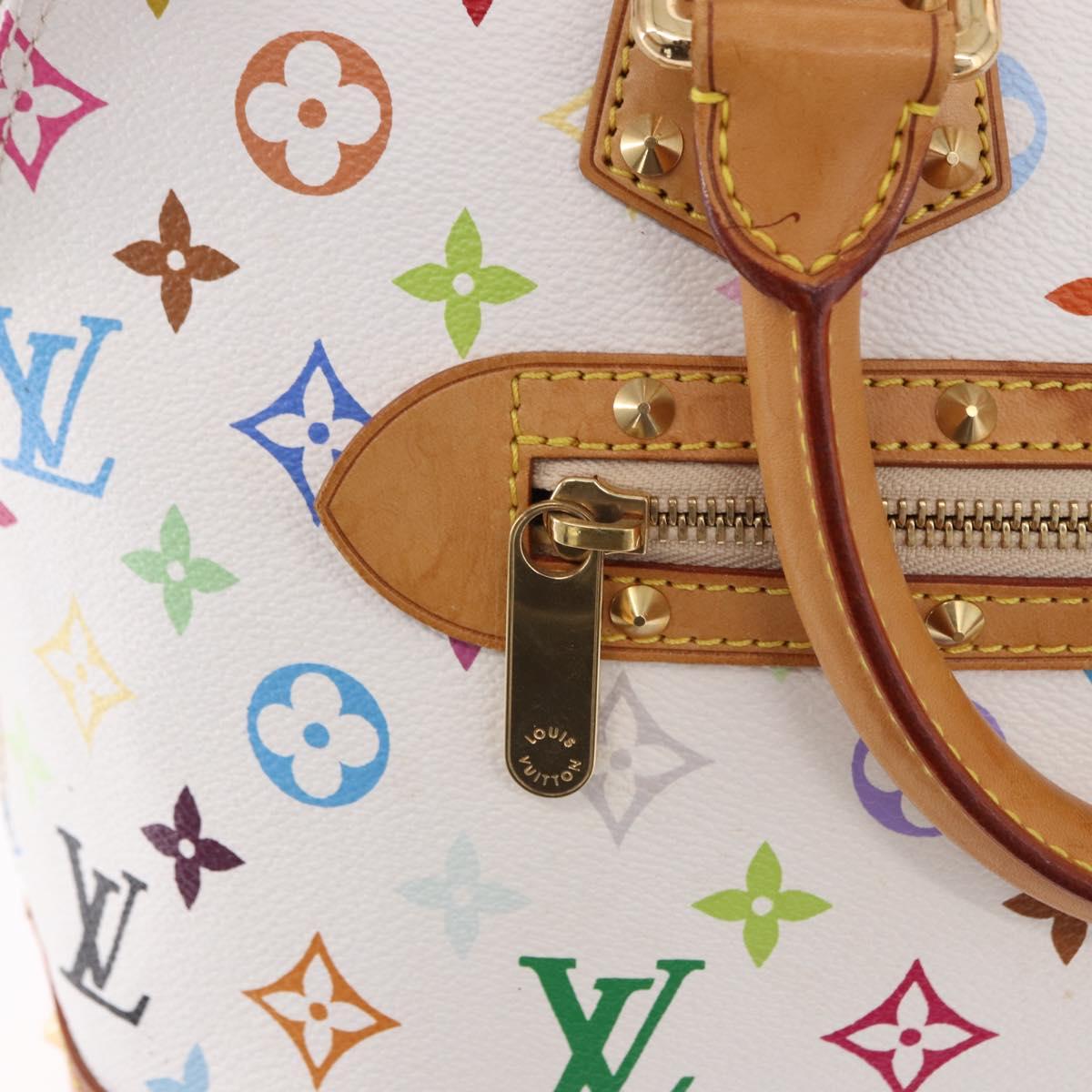 LOUIS VUITTON Monogram Multicolor Alma Hand Bag White M92647 LV Auth ka5645V