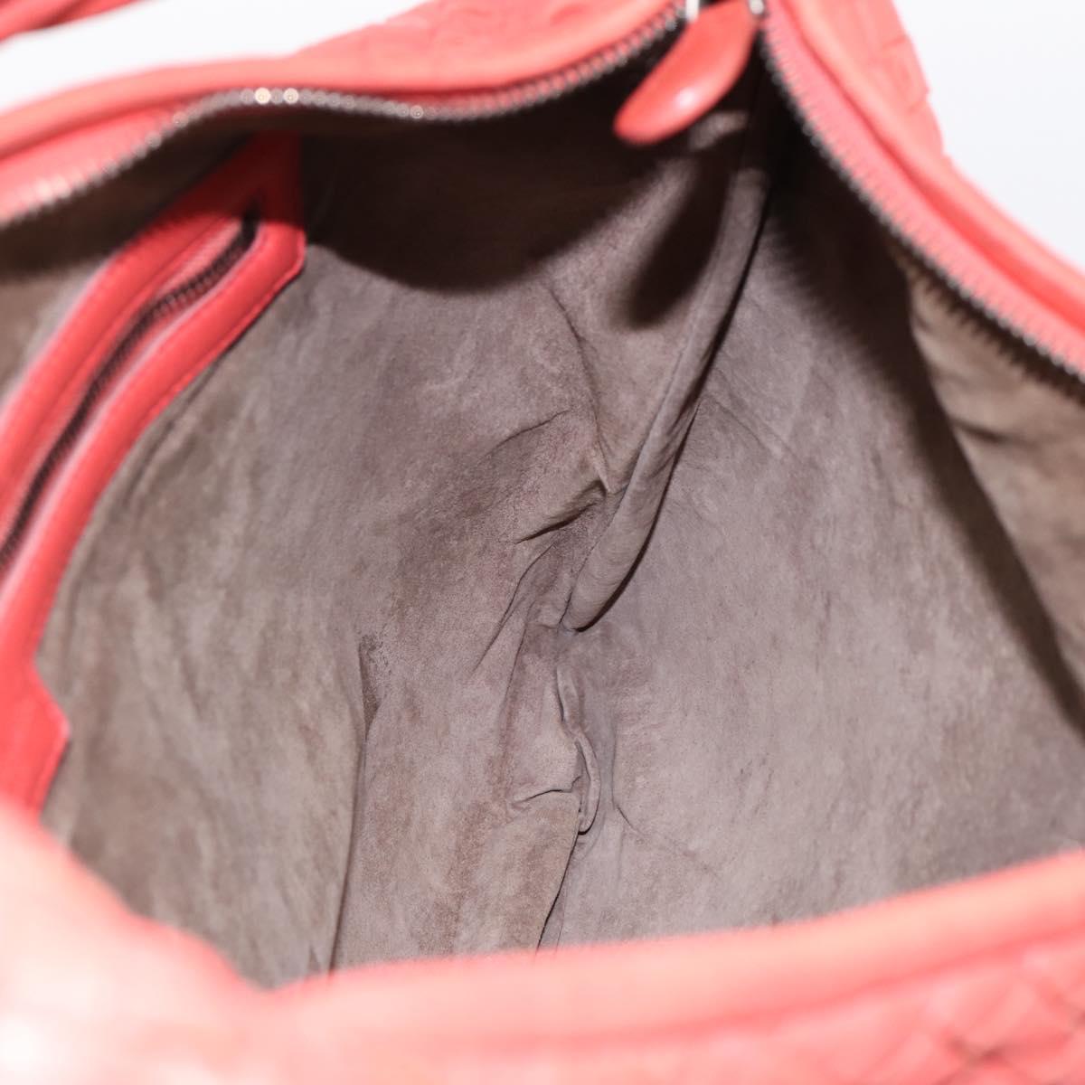 BOTTEGA VENETA INTRECCIATO Hobo Hand Bag Leather Pink 115654 Auth ka5654V