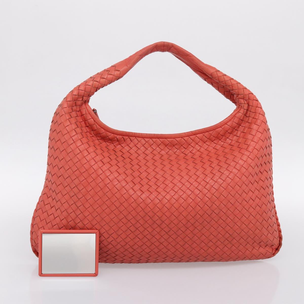 BOTTEGA VENETA INTRECCIATO Hobo Hand Bag Leather Pink 115654 Auth ka5654V