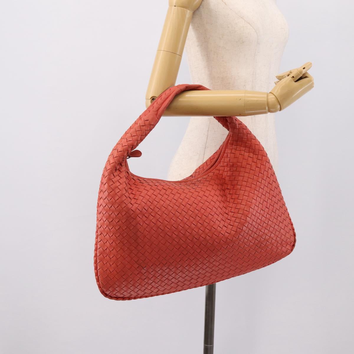 BOTTEGA VENETA INTRECCIATO Hobo Hand Bag Leather Pink 115654 Auth ka5654V