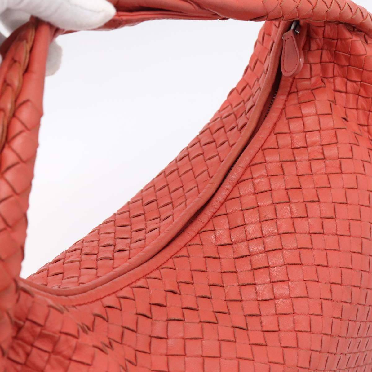 BOTTEGA VENETA INTRECCIATO Hobo Hand Bag Leather Pink 115654 Auth ka5654V