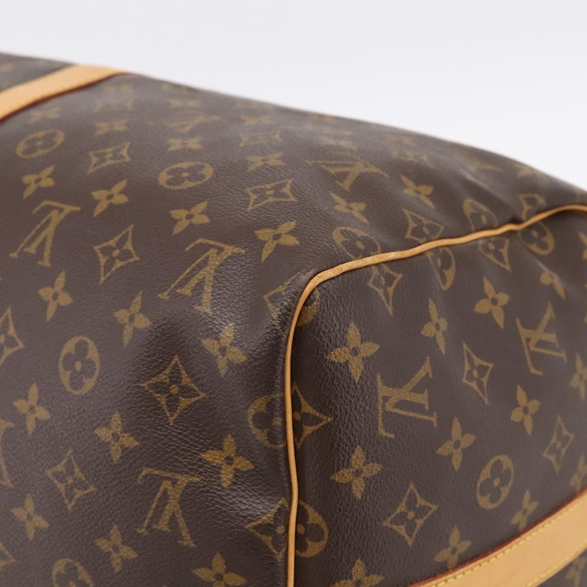 LOUIS VUITTON Monogram Keepall Bandouliere 55 Boston Bag M41414 LV Auth ka5656A