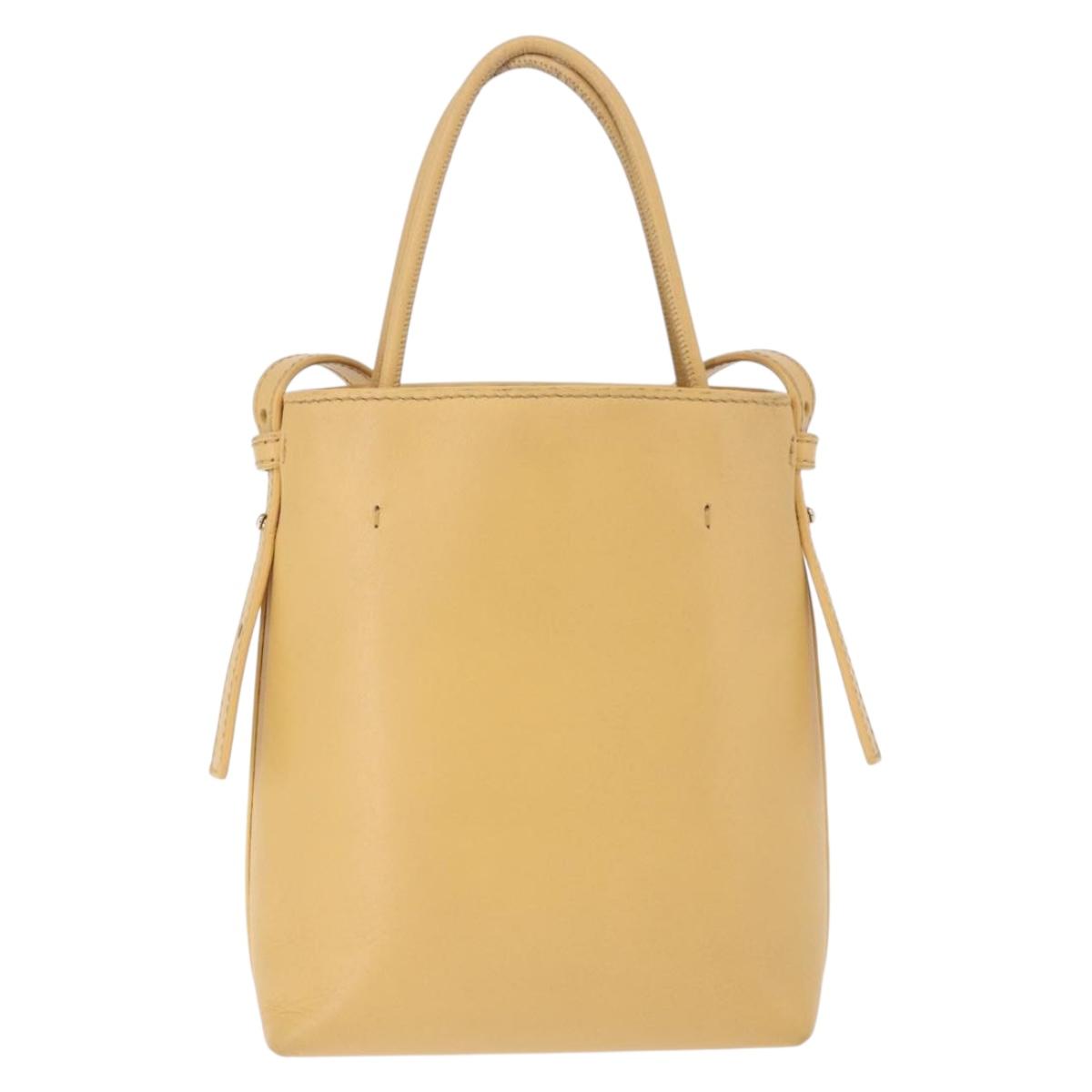 Chloe Hand Bag Leather Beige Auth ka5661A