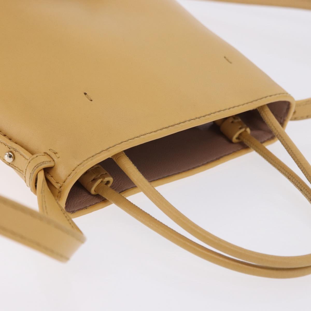 Chloe Hand Bag Leather Beige Auth ka5661A