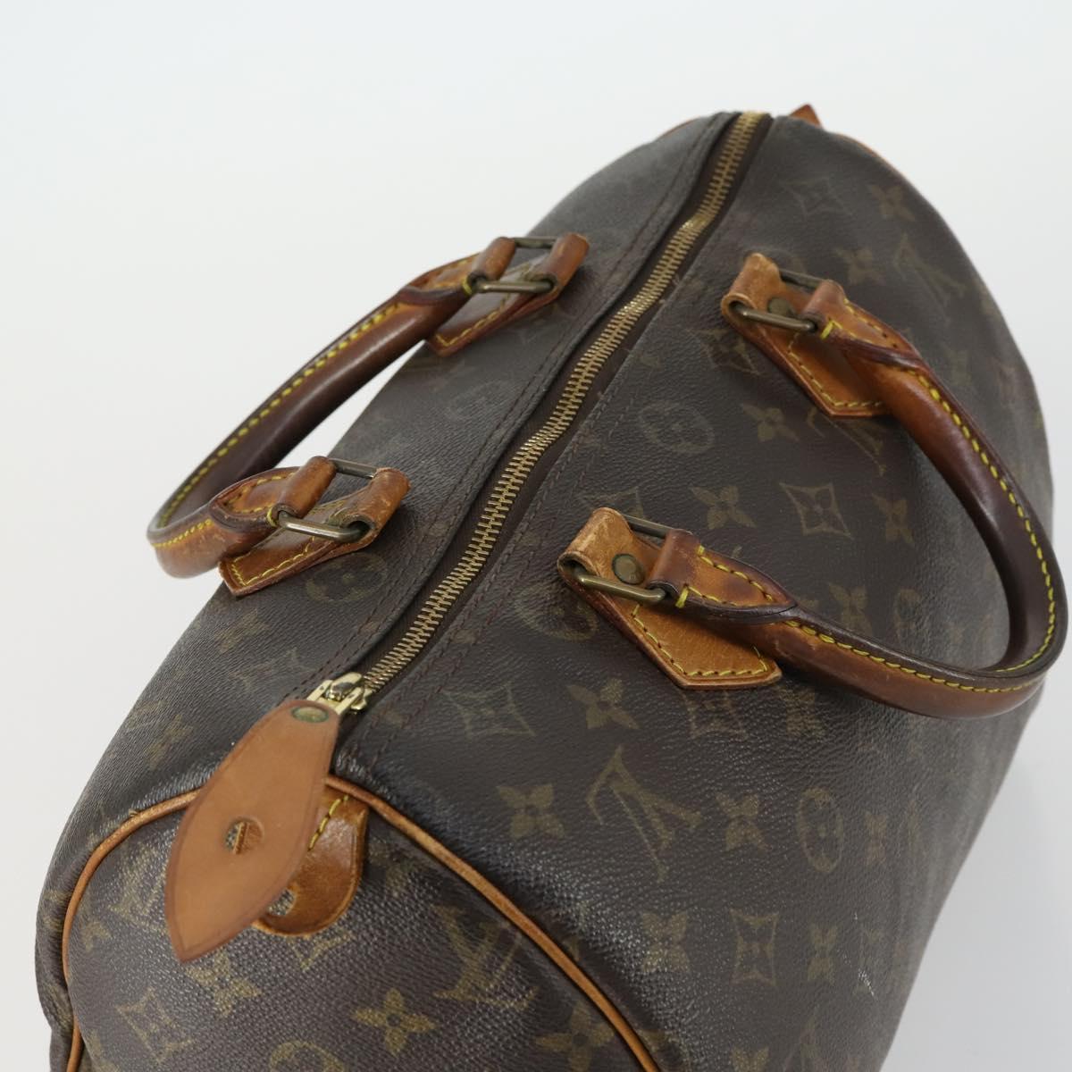 LOUIS VUITTON Monogram Speedy 30 Hand Bag M41526 LV Auth ka567