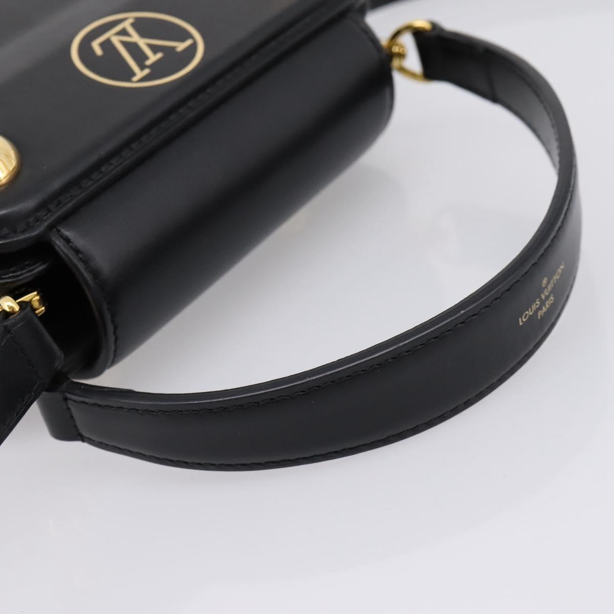 LOUIS VUITTON S Lock Bag Hand Bag Leather Black M82214 LV Auth ka5674SAM