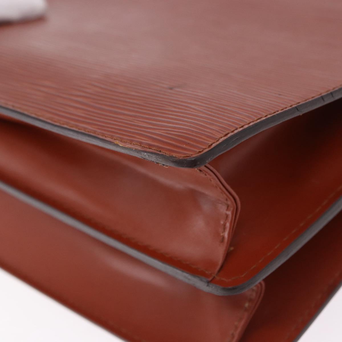 LOUIS VUITTON Epi Concorde Hand Bag Brown M52133 LV Auth ka5678