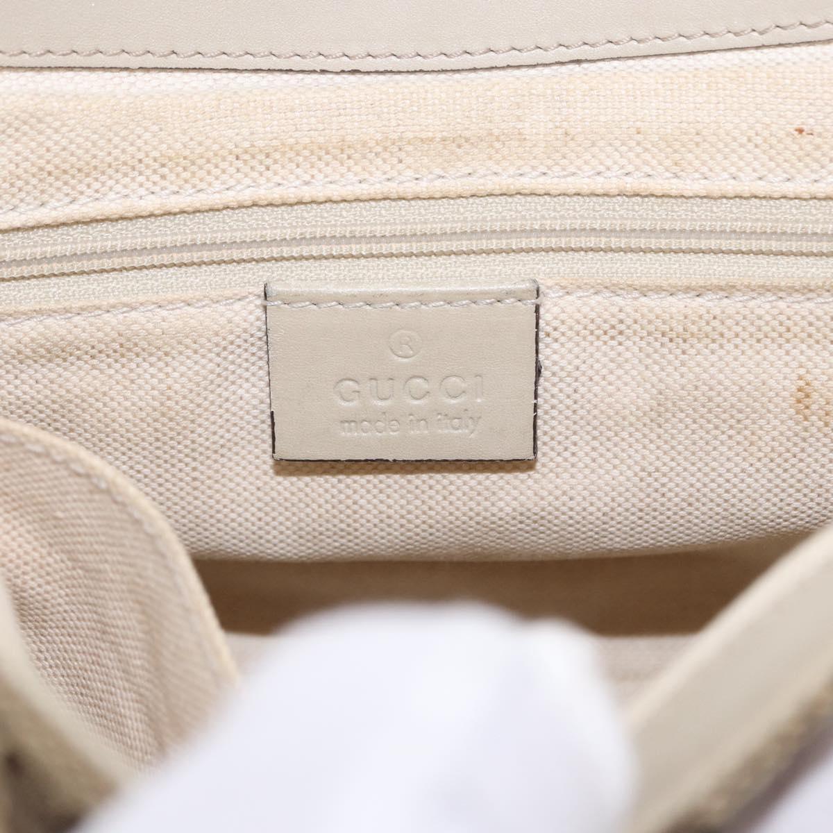 GUCCI GG Canvas Shoulder Bag Beige Gold 308452 Auth ka5680