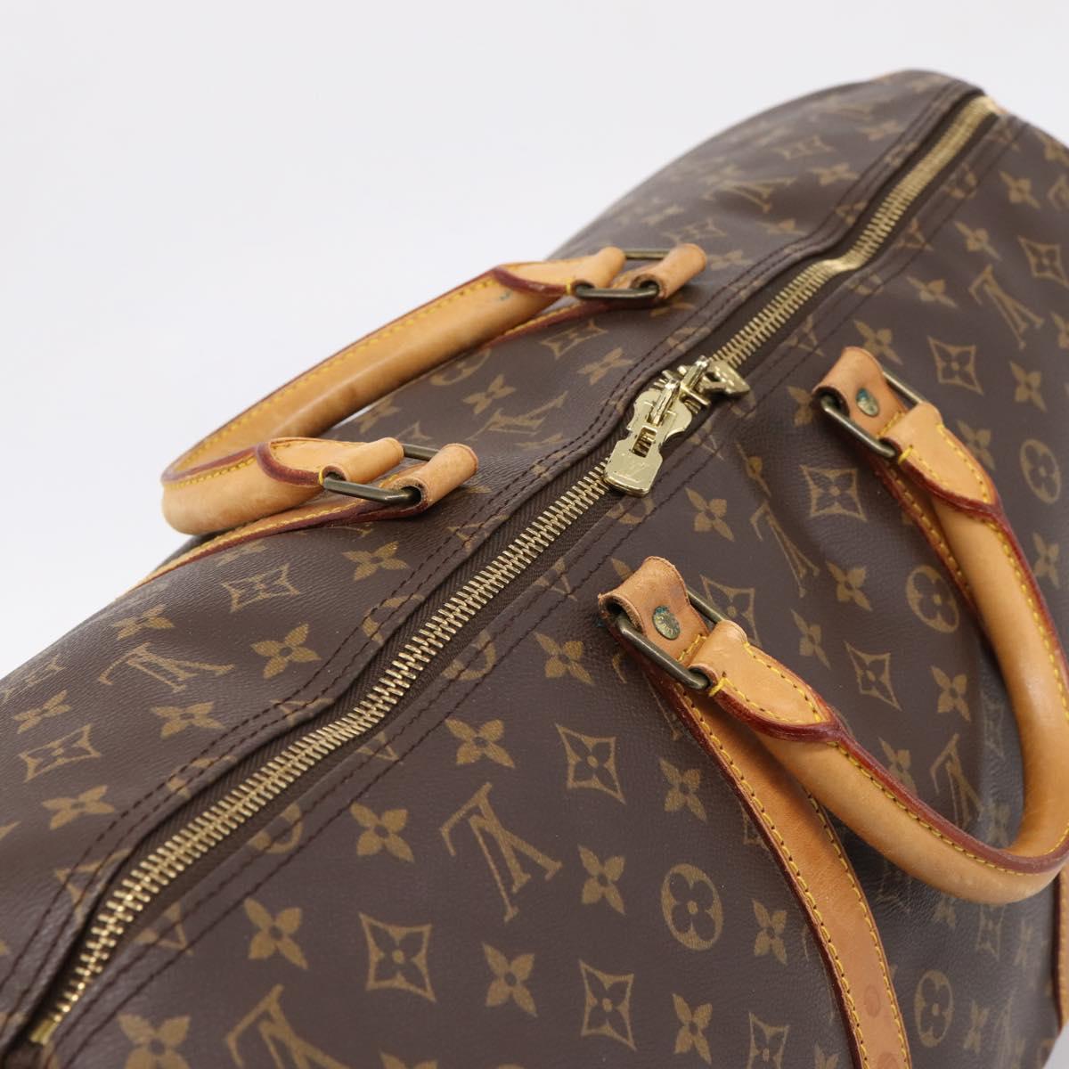 LOUIS VUITTON Monogram Keepall 55 Boston Bag M41424 LV Auth ka5681