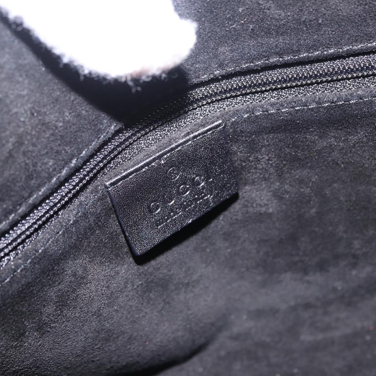 GUCCI Bamboo Hand Bag Suede Black 001 3739 3444 Auth ka5687