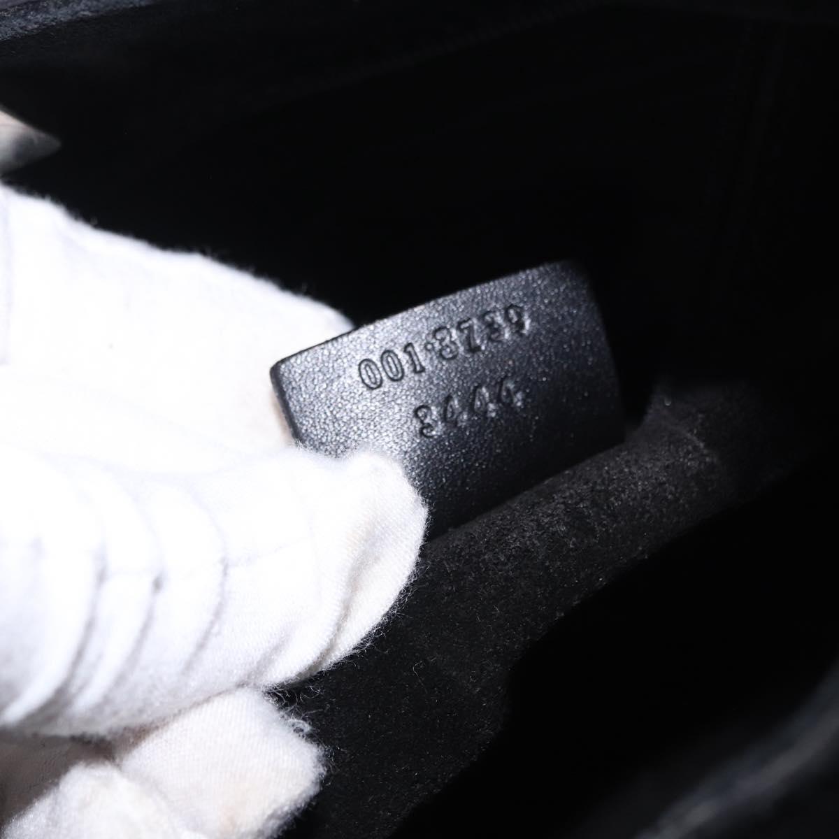 GUCCI Bamboo Hand Bag Suede Black 001 3739 3444 Auth ka5687