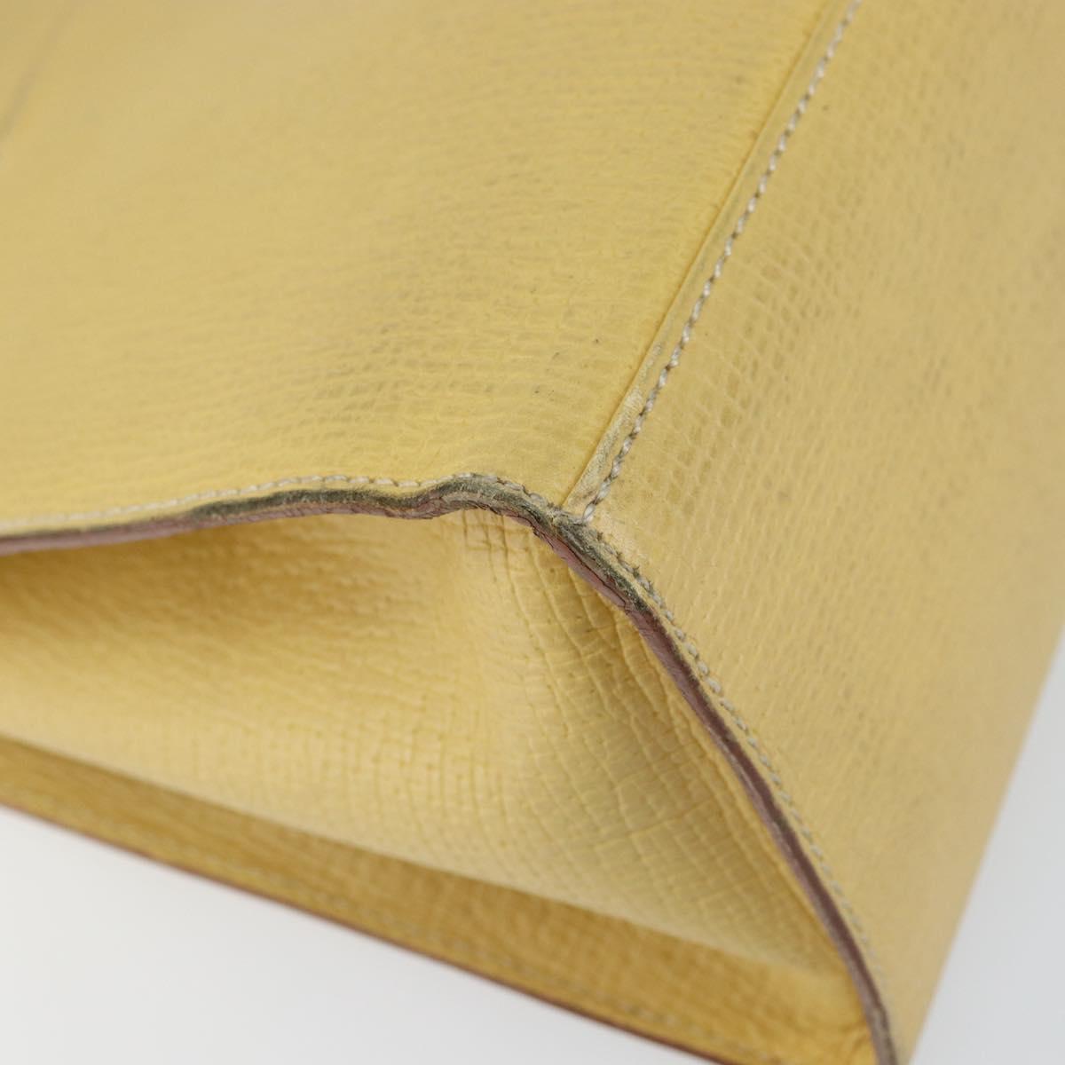 LOEWE Shoulder Bag Leather Yellow Auth ka569