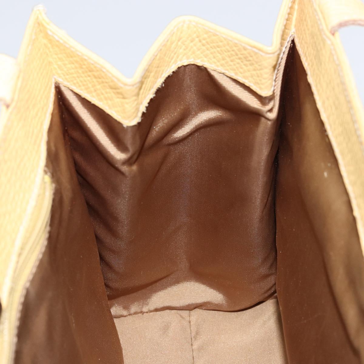 LOEWE Shoulder Bag Leather Yellow Auth ka569