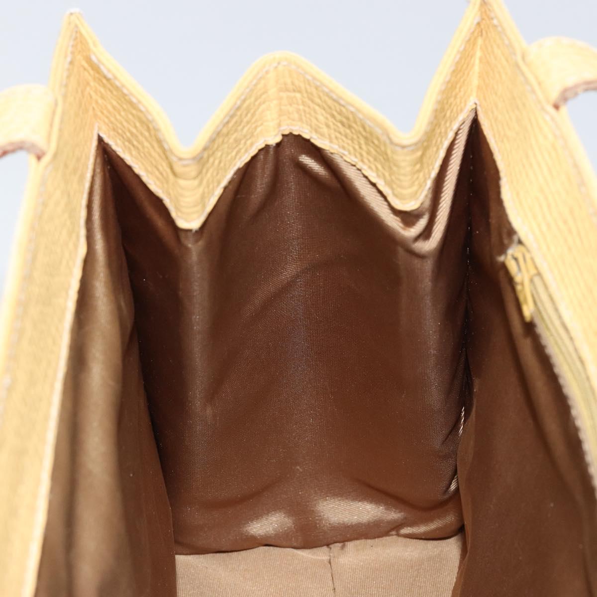 LOEWE Shoulder Bag Leather Yellow Auth ka569