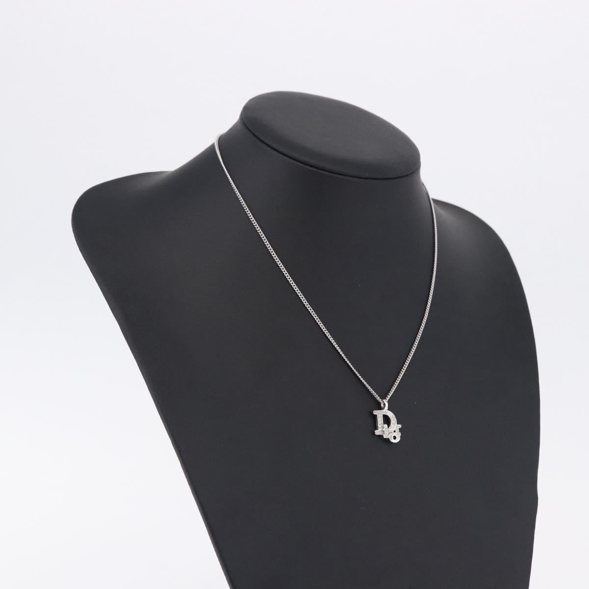 Christian Dior Necklace metal Silver Auth ka5695