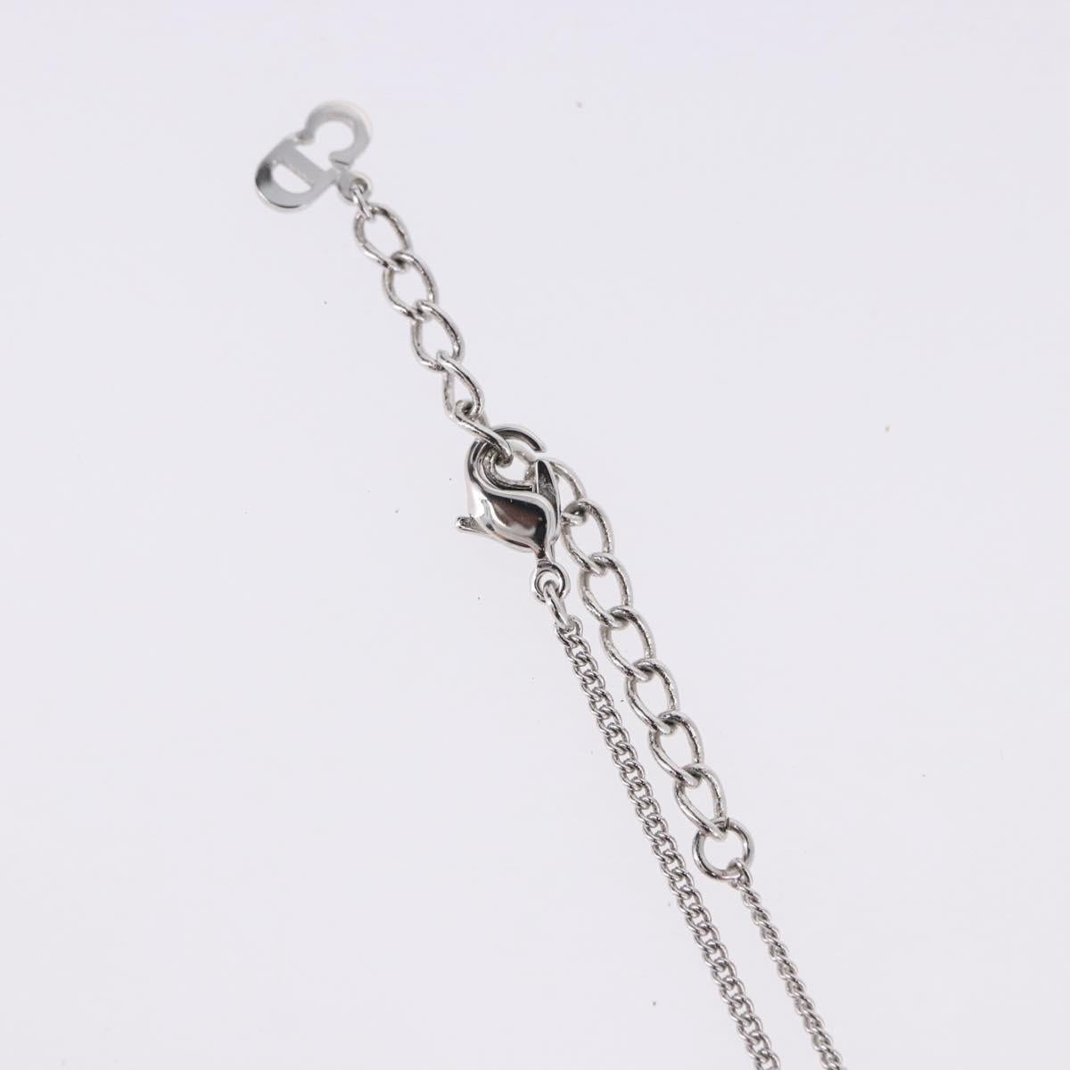 Christian Dior Necklace metal Silver Auth ka5695
