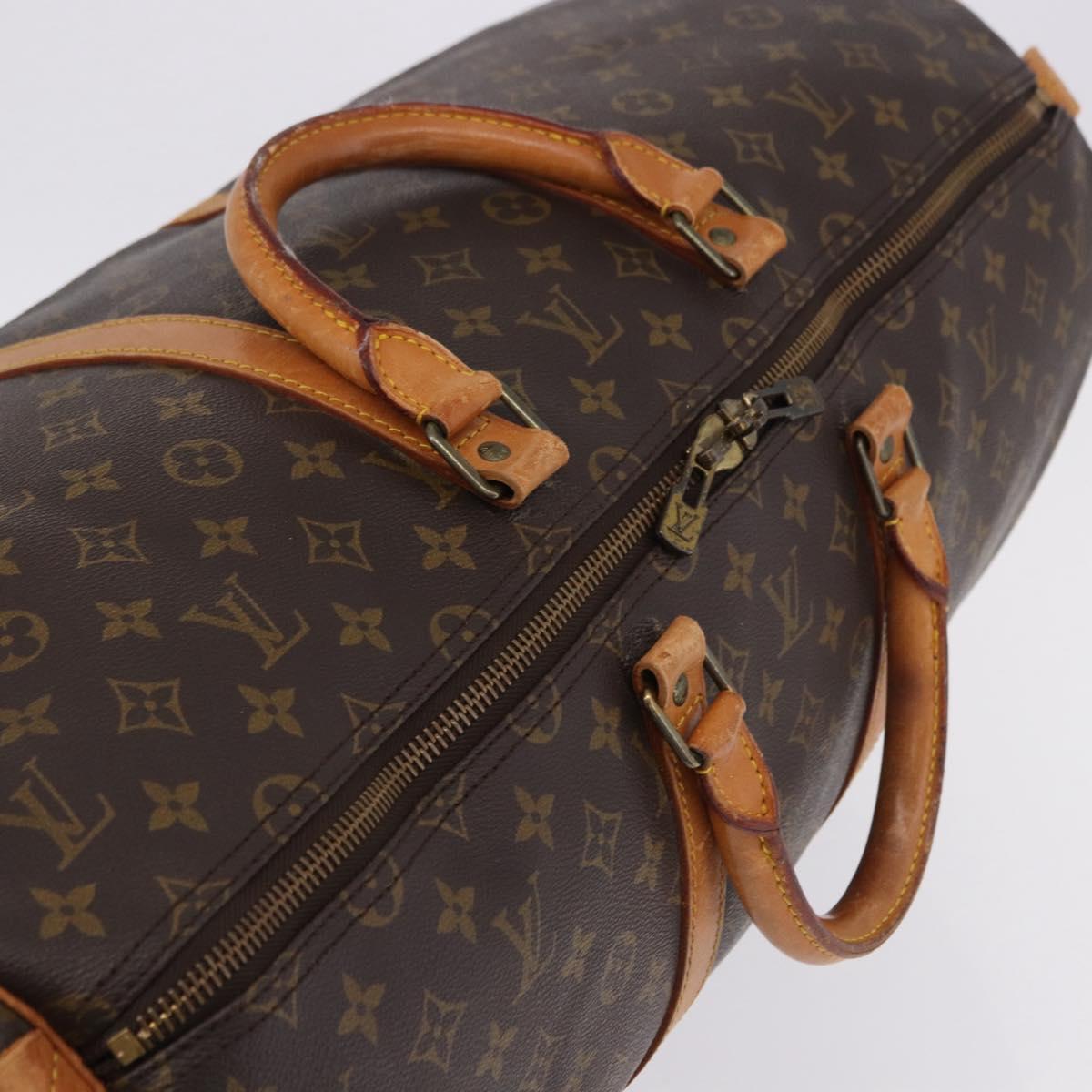 LOUIS VUITTON Monogram Keepall 55 Boston Bag M41424 LV Auth ka5699A