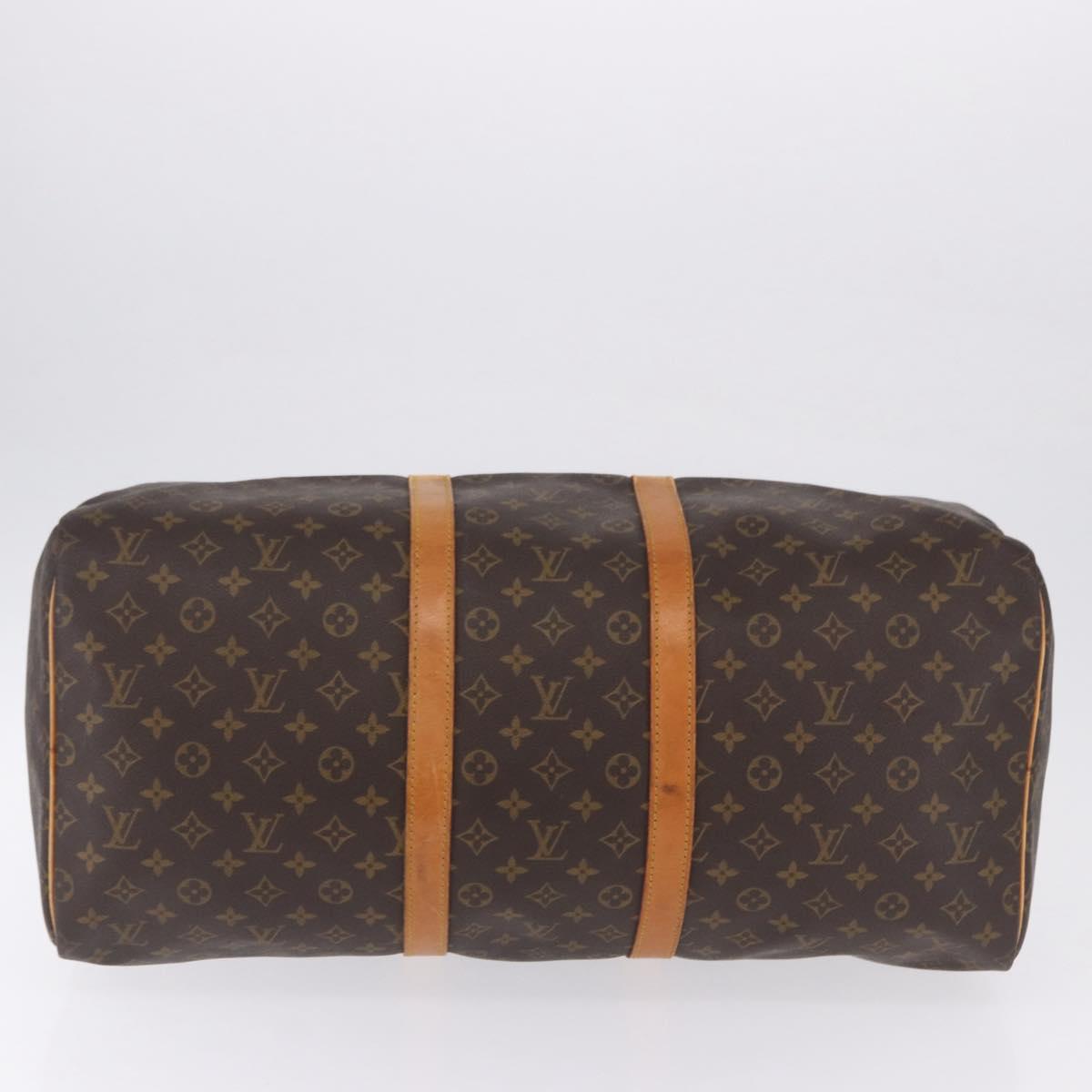 LOUIS VUITTON Monogram Keepall 55 Boston Bag M41424 LV Auth ka5699A