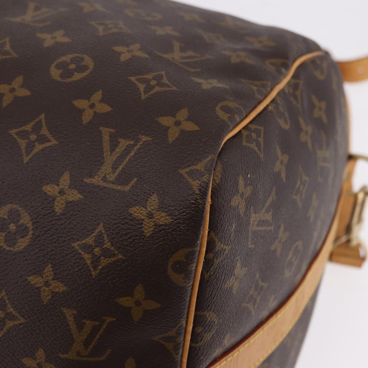 LOUIS VUITTON Monogram Keepall Bandouliere 55 Boston Bag M41414 LV Auth ka5700