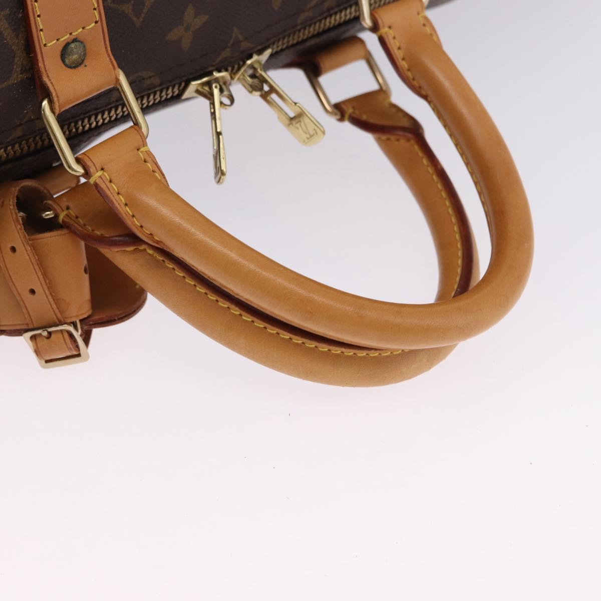 LOUIS VUITTON Monogram Keepall Bandouliere 55 Boston Bag M41414 LV Auth ka5700