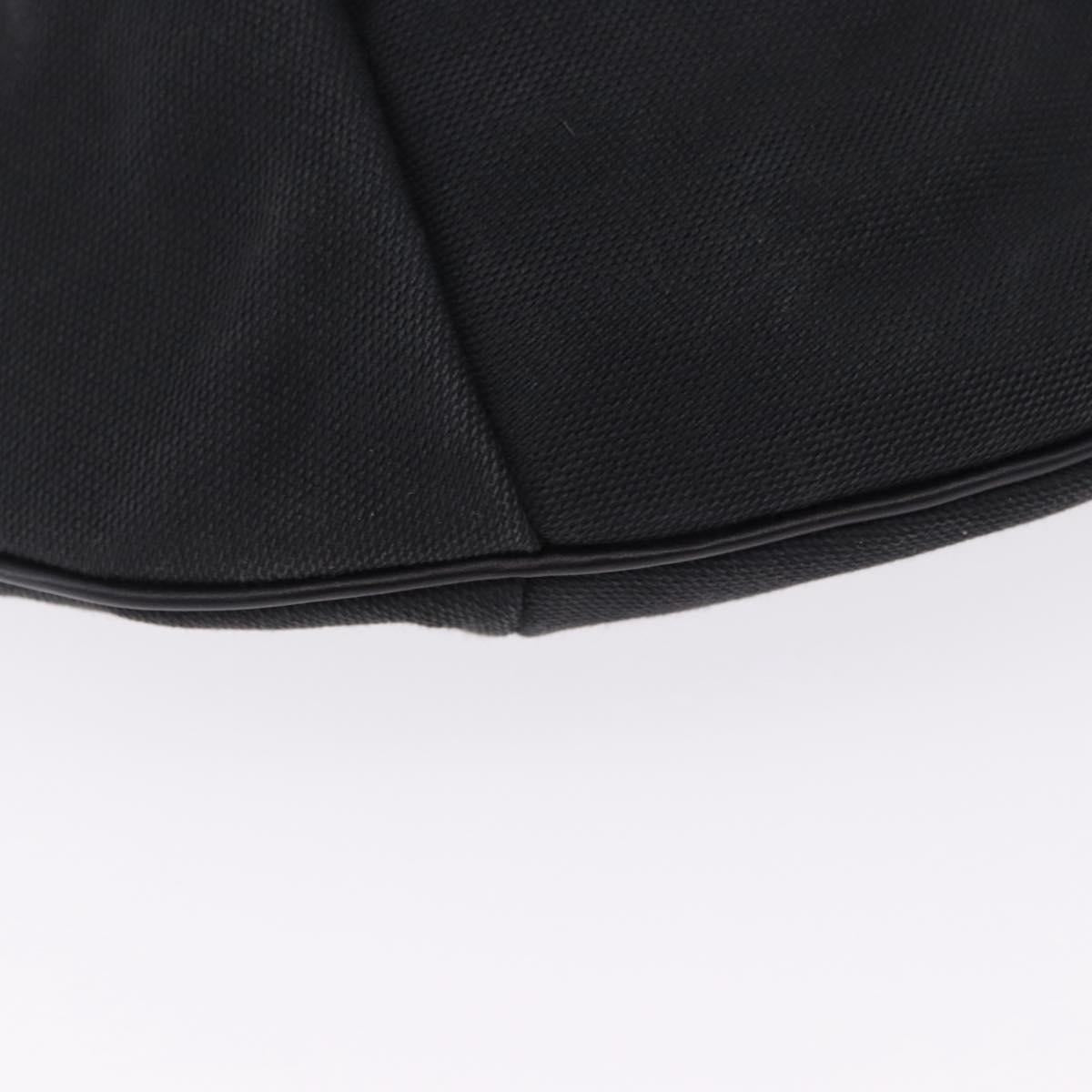 GUCCI Sherry Line Shoulder Bag Canvas Black Gold 106663 Auth ka5705
