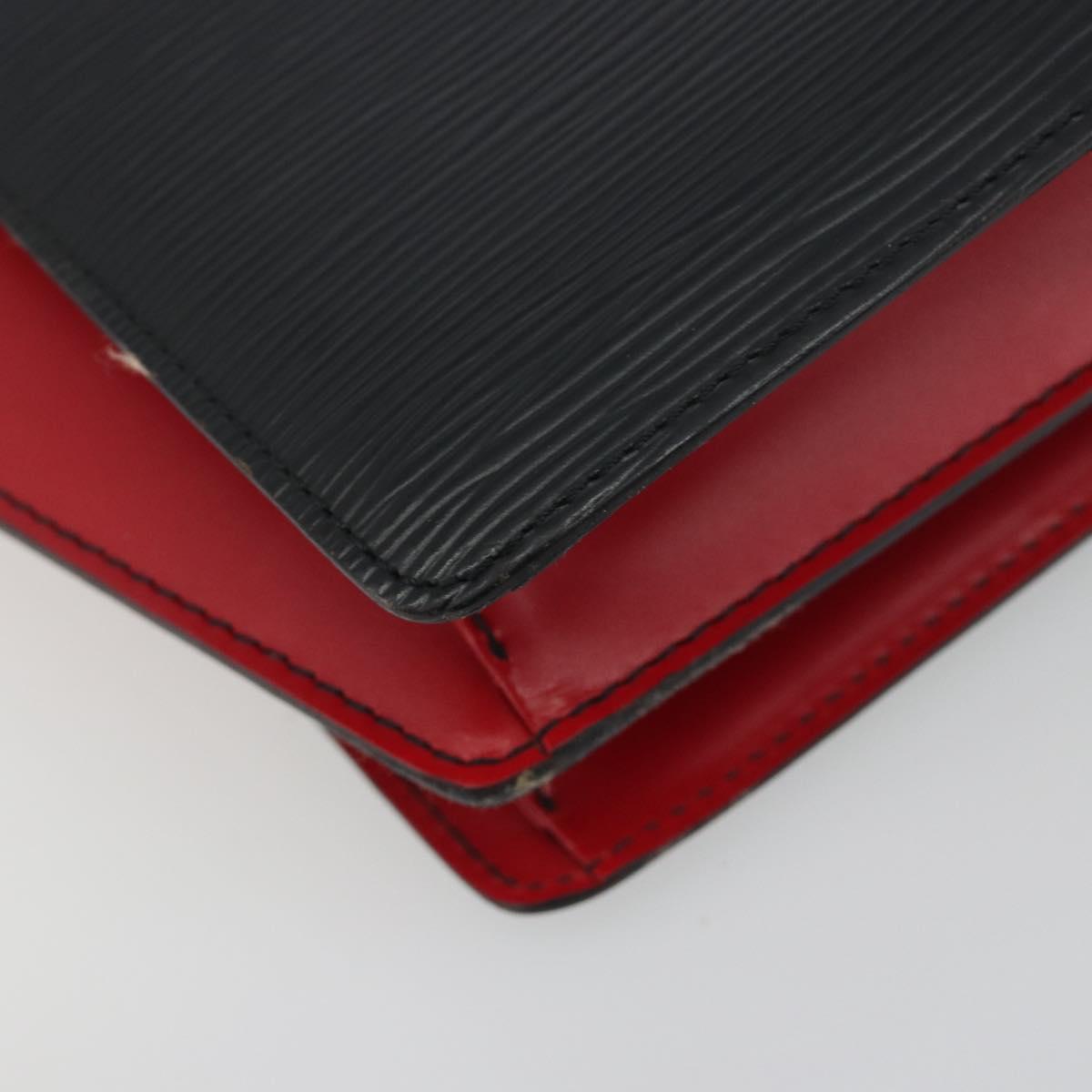 LOUIS VUITTON Epi Bicolor Varenne Hand Bag Black Red M52387 LV Auth ka5706