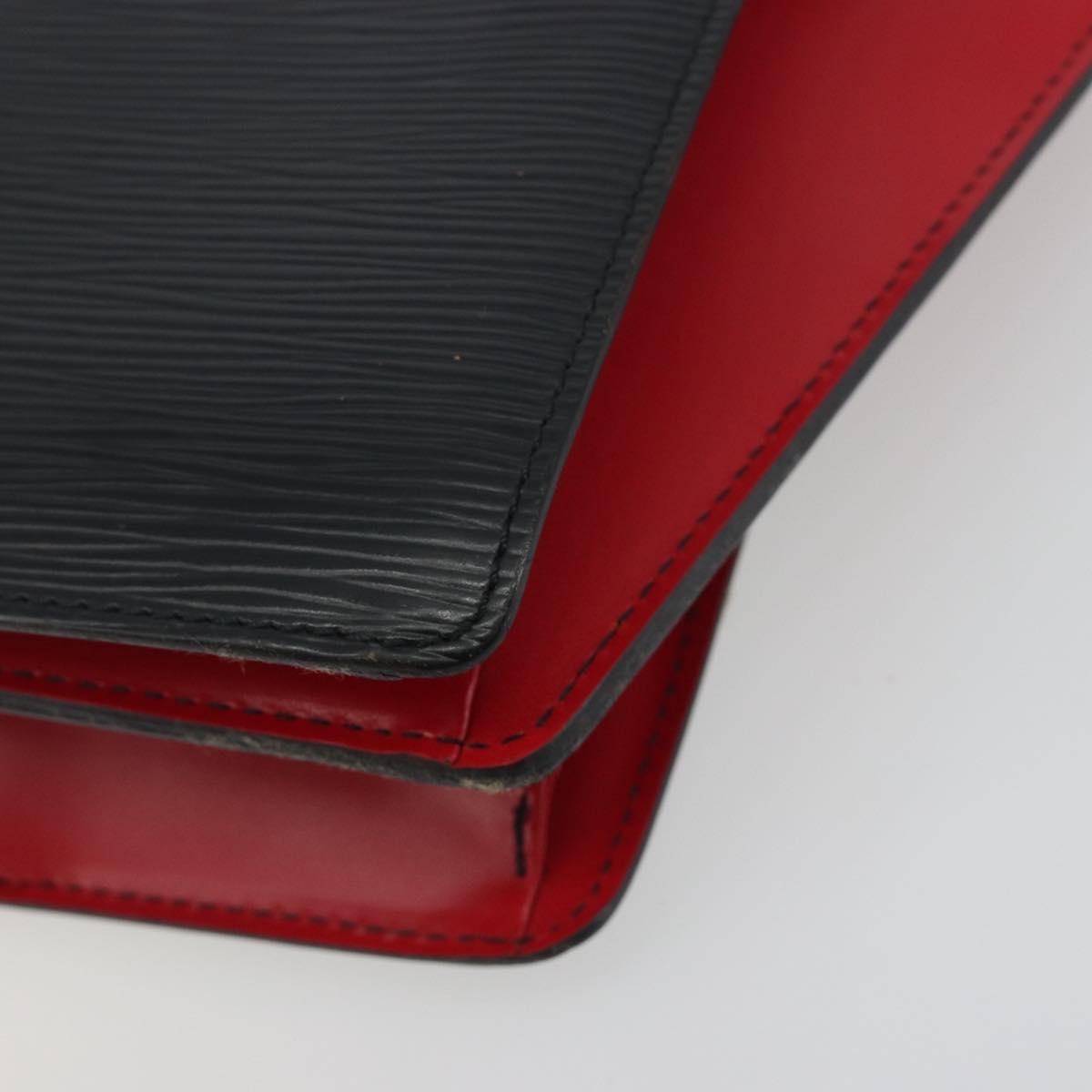LOUIS VUITTON Epi Bicolor Varenne Hand Bag Black Red M52387 LV Auth ka5706