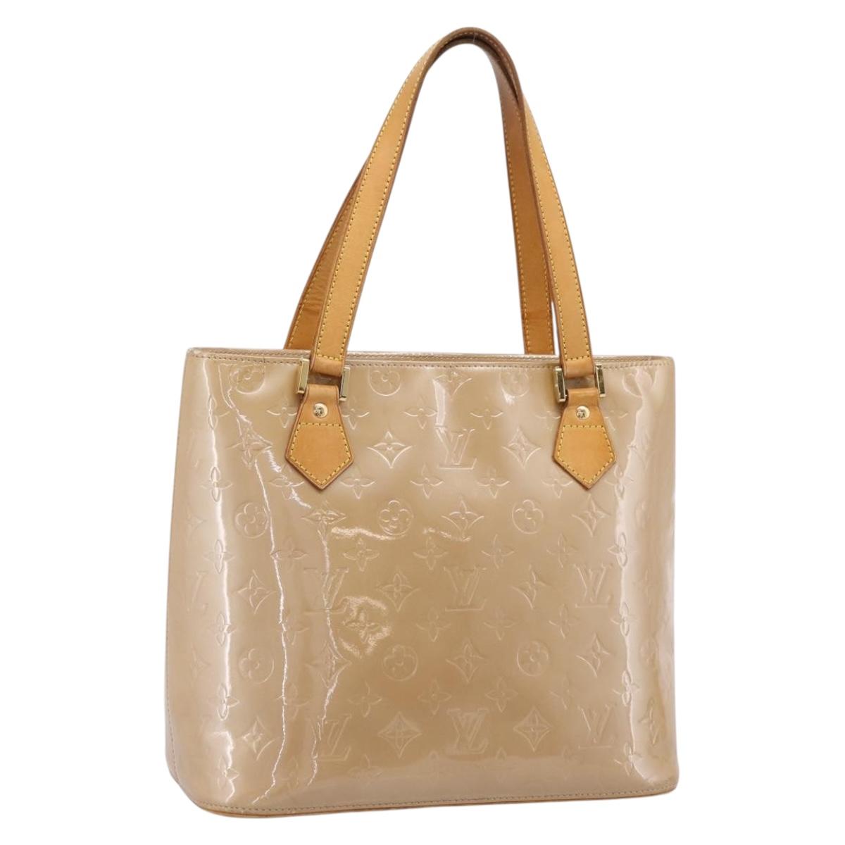 LOUIS VUITTON Monogram Vernis Houston Hand Bag Noisette M91340 LV Auth ka5711