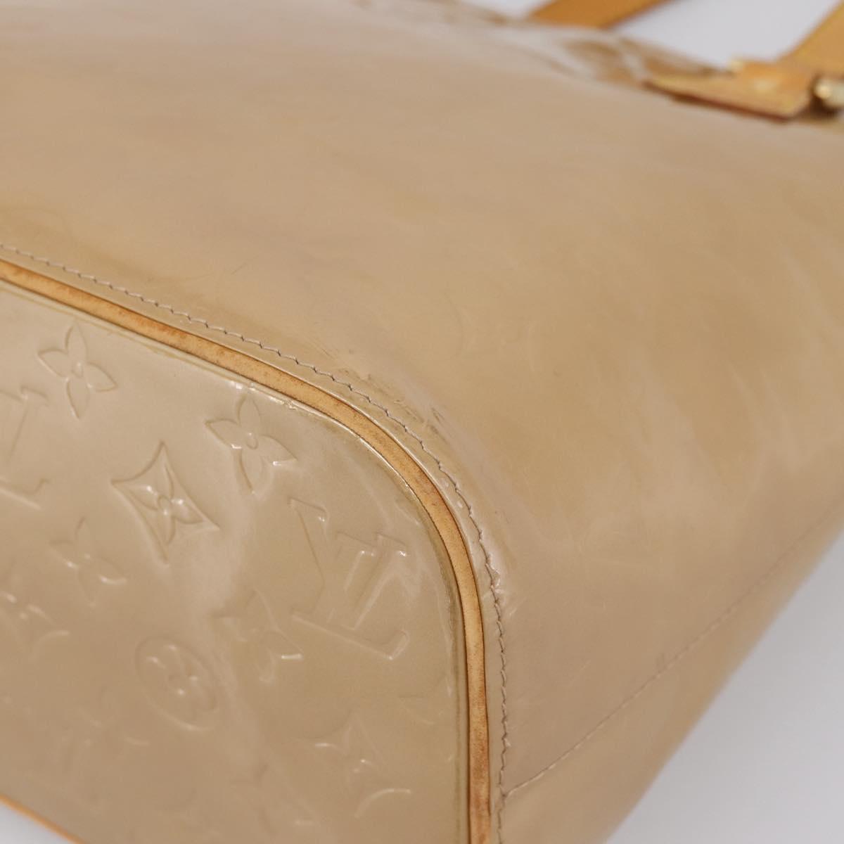 LOUIS VUITTON Monogram Vernis Houston Hand Bag Noisette M91340 LV Auth ka5711