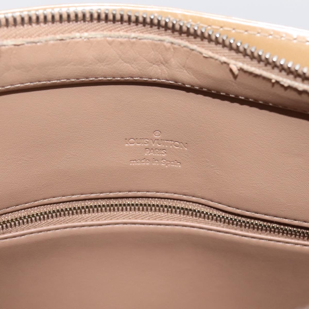LOUIS VUITTON Monogram Vernis Houston Hand Bag Noisette M91340 LV Auth ka5711