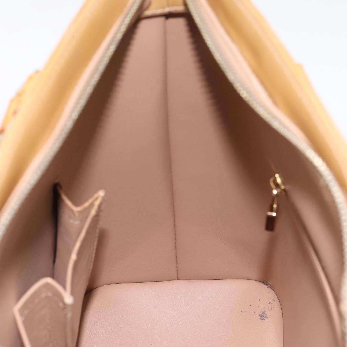 LOUIS VUITTON Monogram Vernis Houston Hand Bag Noisette M91340 LV Auth ka5711