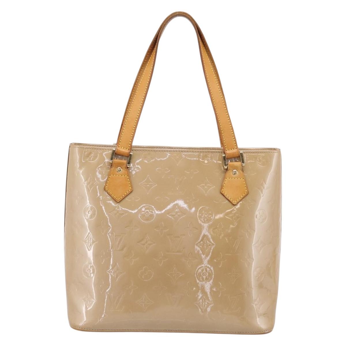 LOUIS VUITTON Monogram Vernis Houston Hand Bag Noisette M91340 LV Auth ka5711