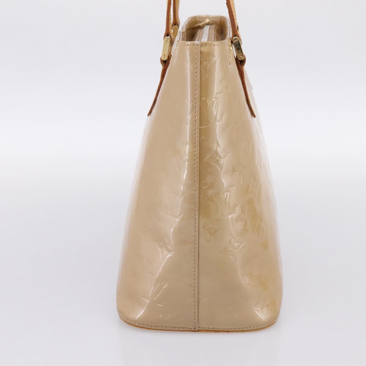 LOUIS VUITTON Monogram Vernis Houston Hand Bag Noisette M91340 LV Auth ka5711