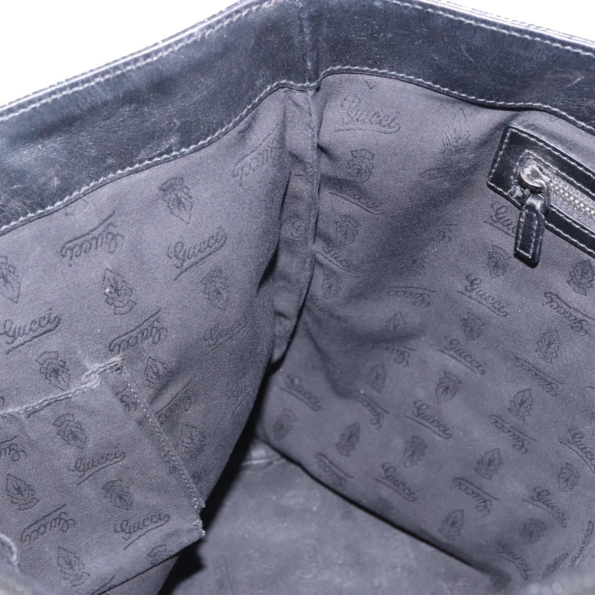GUCCI GG Implementation Tote Bag PVC Black Silver 229848 Auth ka5714A