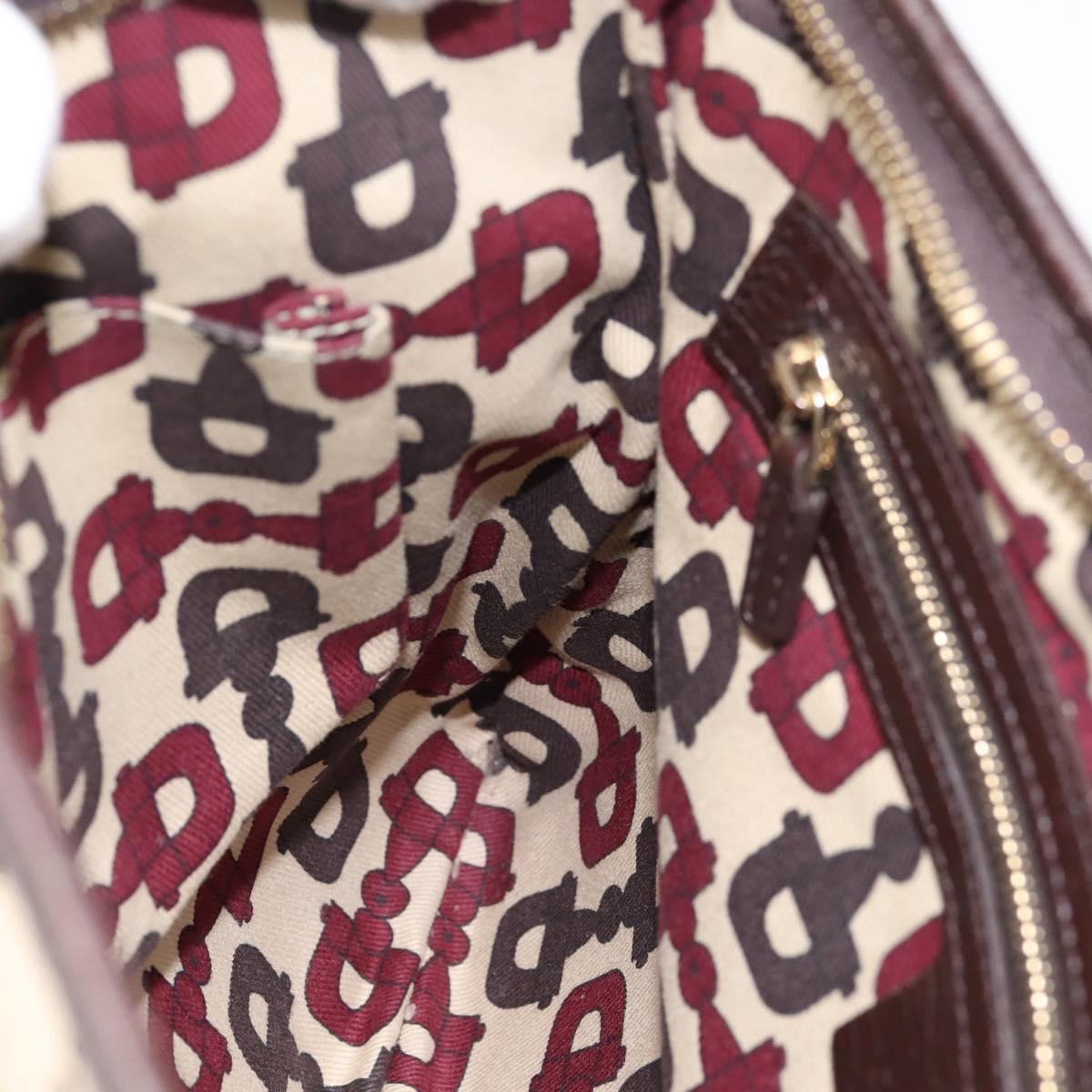GUCCI GG Canvas Sherry Line Shoulder Bag Beige Gold 144388 Auth ka5715A