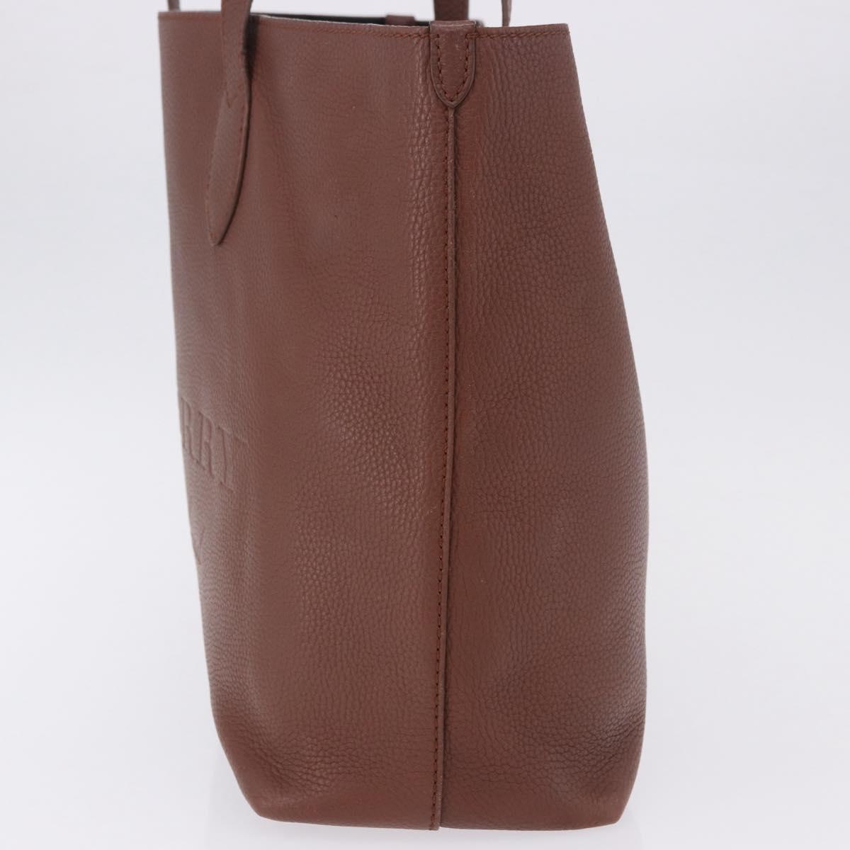 BURBERRY Tote Bag Leather Brown Auth ka5716
