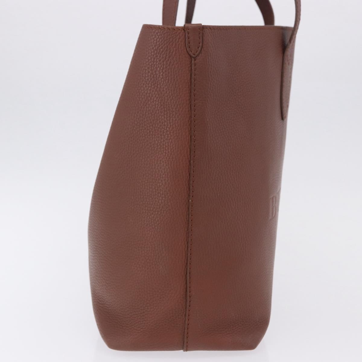BURBERRY Tote Bag Leather Brown Auth ka5716
