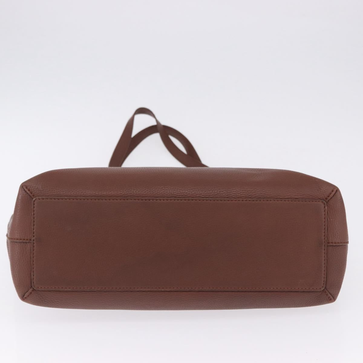 BURBERRY Tote Bag Leather Brown Auth ka5716