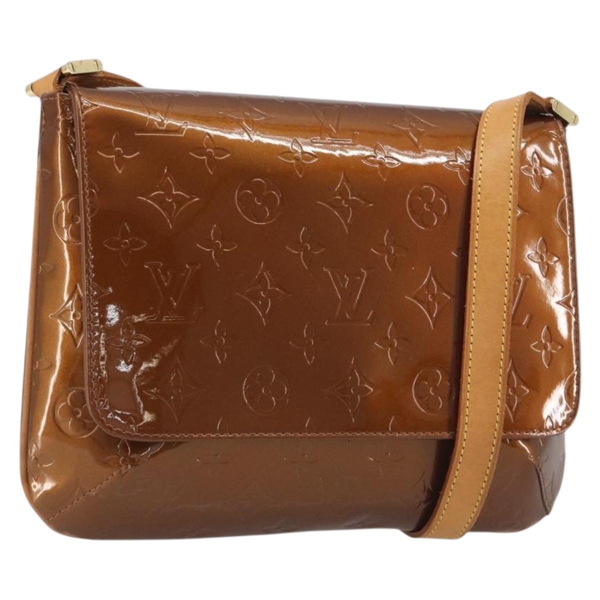 LOUIS VUITTON Monogram Vernis Thompson Street Bag Bronze M91124 LV Auth ka5722