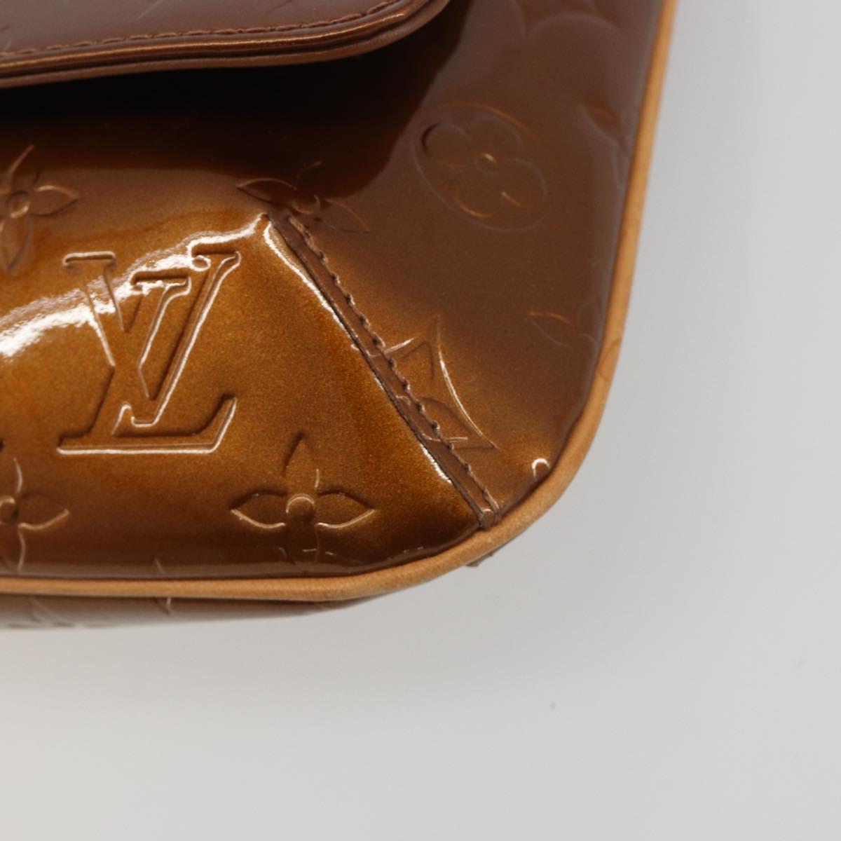 LOUIS VUITTON Monogram Vernis Thompson Street Bag Bronze M91124 LV Auth ka5722
