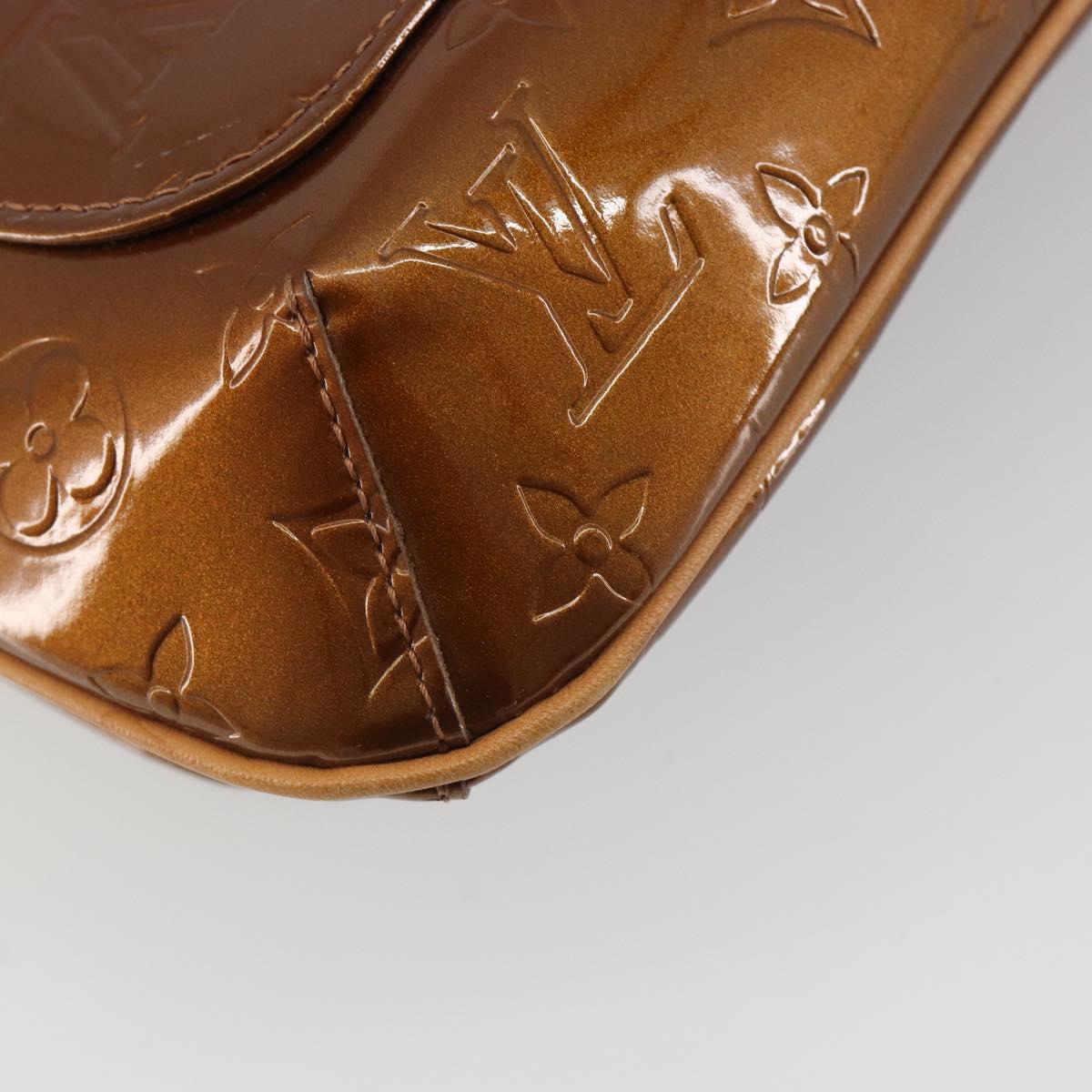 LOUIS VUITTON Monogram Vernis Thompson Street Bag Bronze M91124 LV Auth ka5722