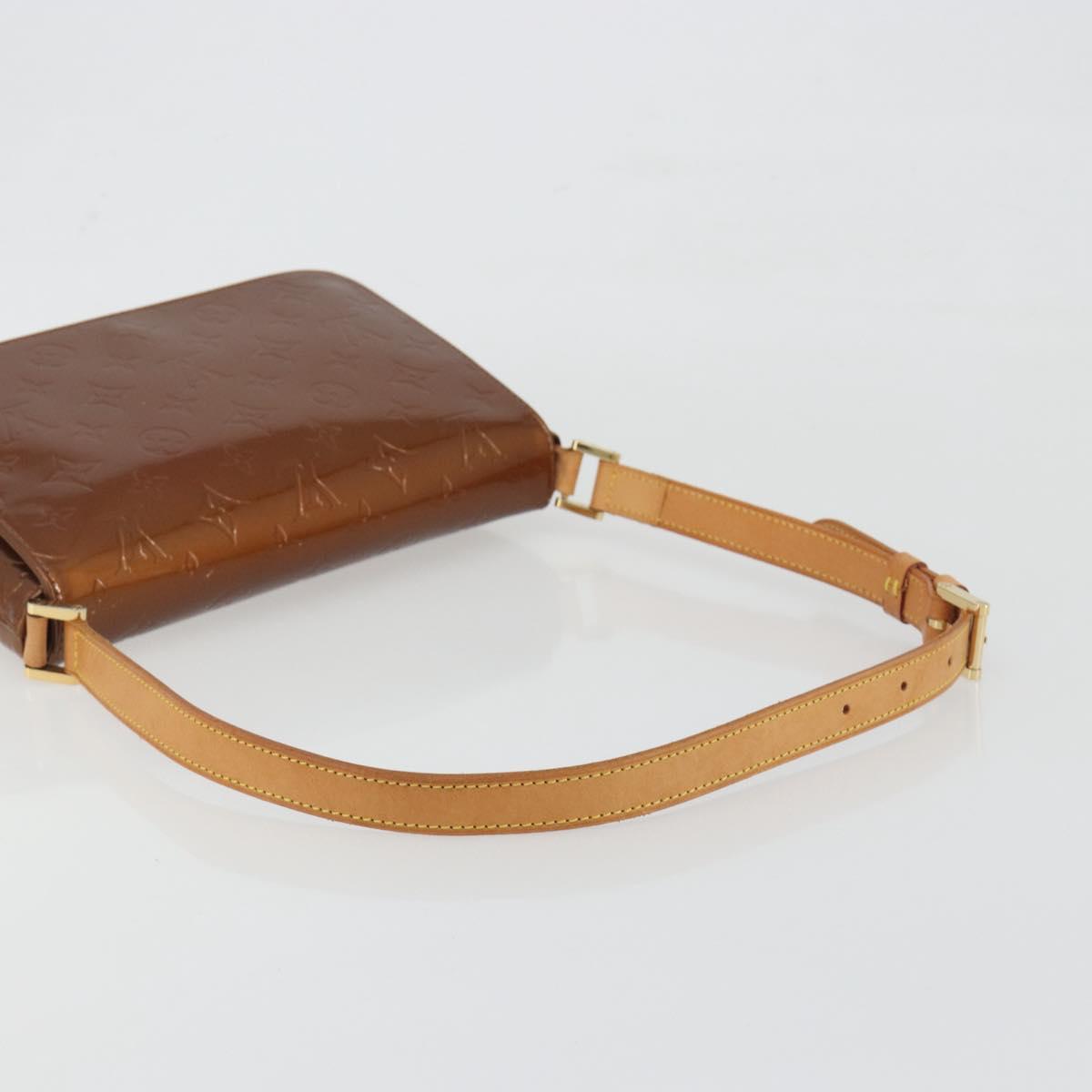 LOUIS VUITTON Monogram Vernis Thompson Street Bag Bronze M91124 LV Auth ka5722