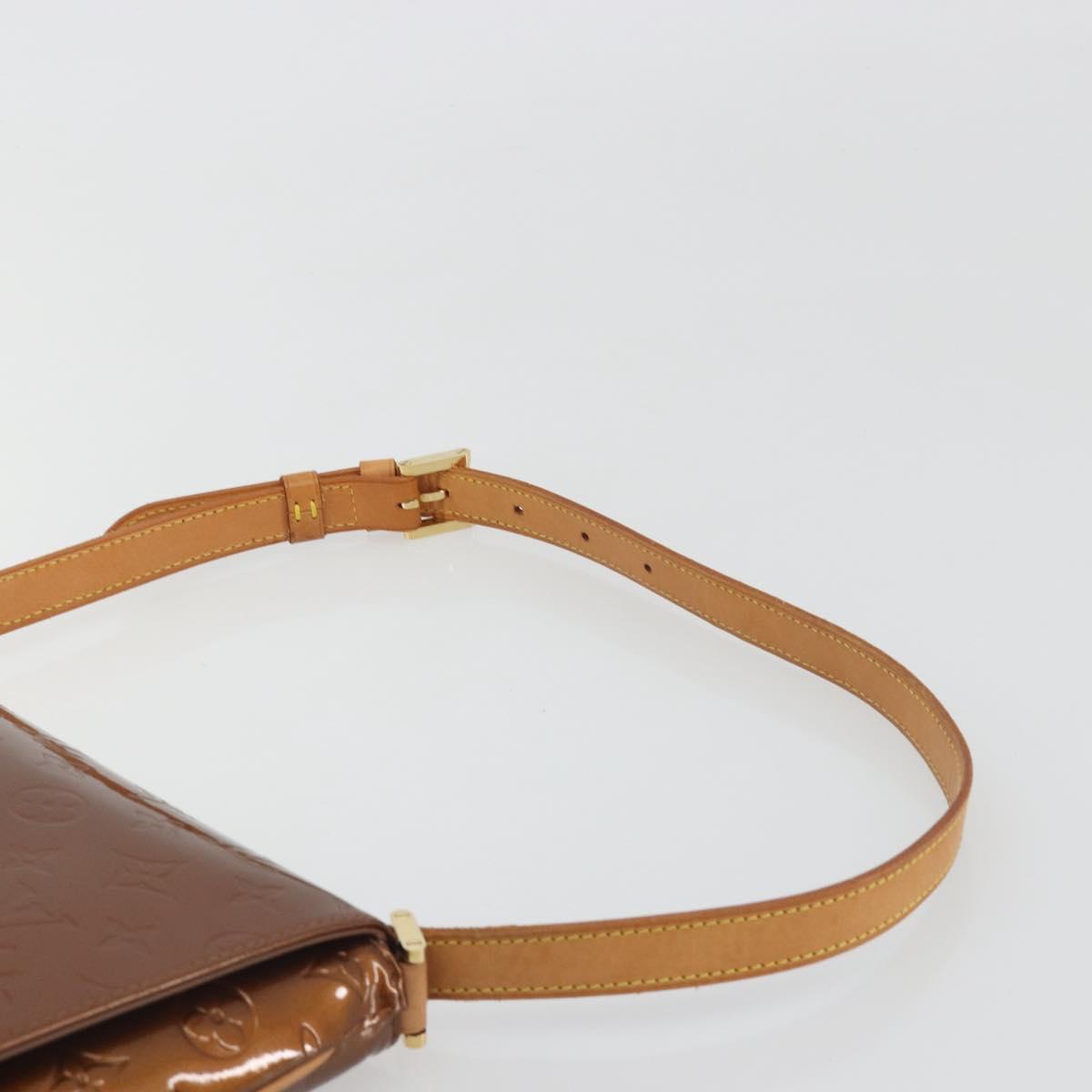 LOUIS VUITTON Monogram Vernis Thompson Street Bag Bronze M91124 LV Auth ka5722
