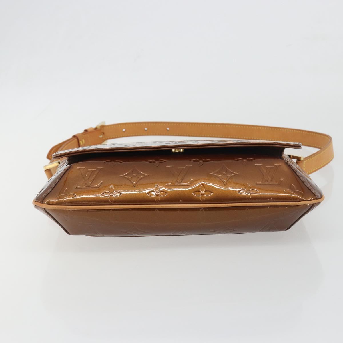 LOUIS VUITTON Monogram Vernis Thompson Street Bag Bronze M91124 LV Auth ka5722