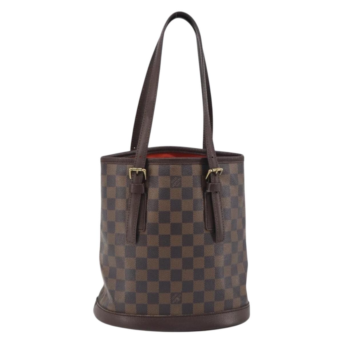 LOUIS VUITTON Damier Ebene Marais Shoulder Bag N42240 LV Auth ka5736