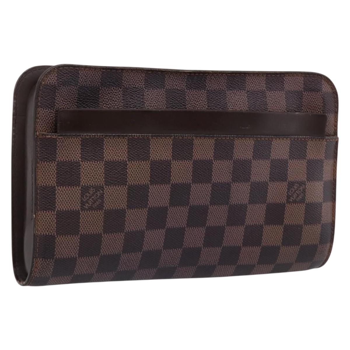 LOUIS VUITTON Damier Ebene Saint Louis Clutch Bag N51993 LV Auth ka5738