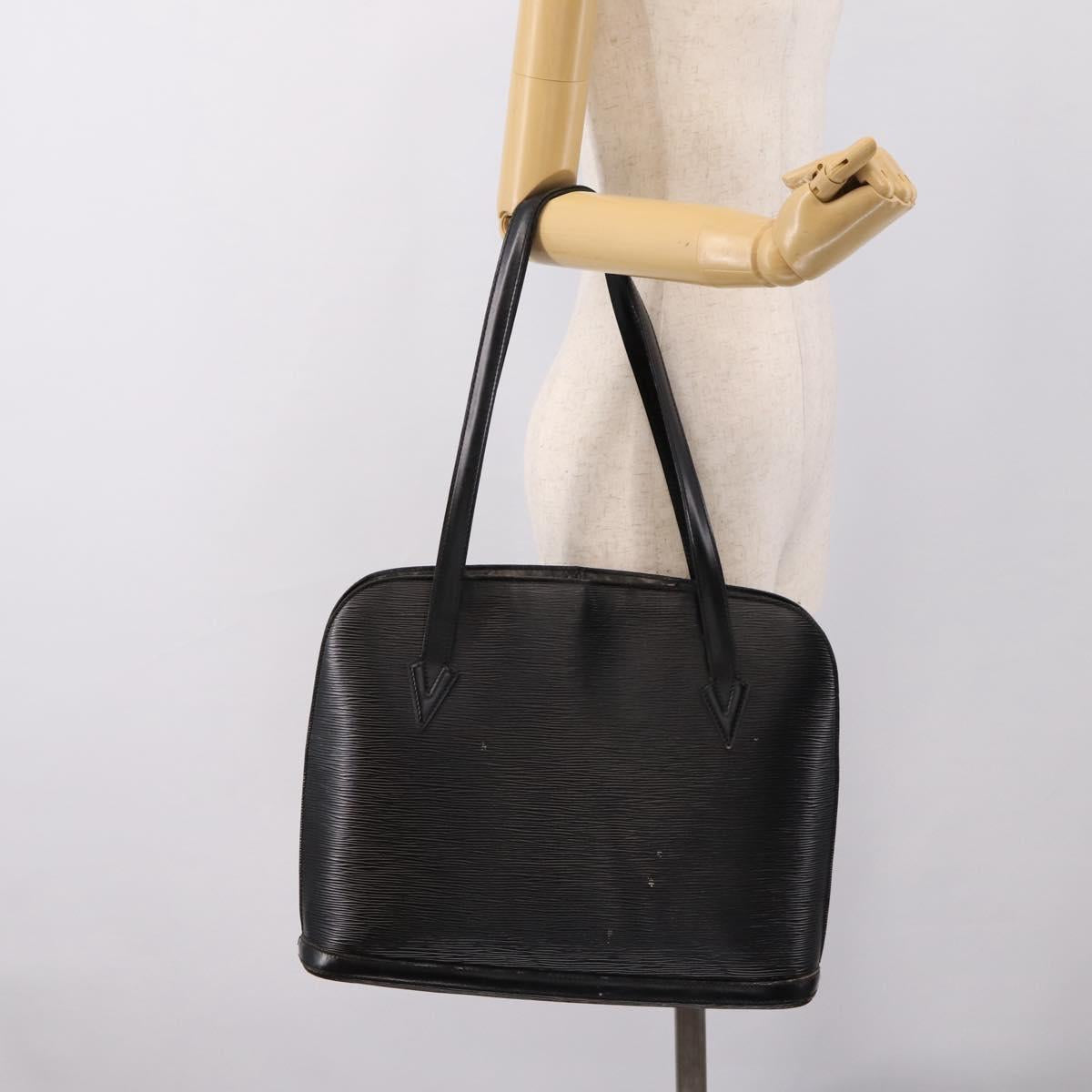LOUIS VUITTON Epi Lussac Shoulder Bag Black M52282 LV Auth ka5739