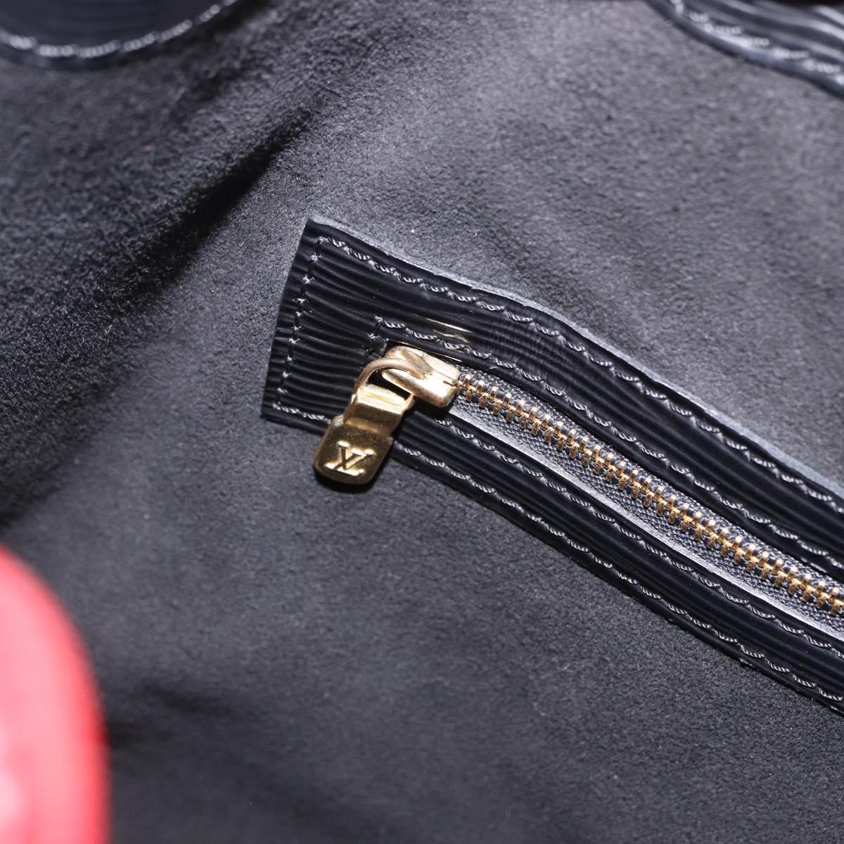 LOUIS VUITTON Epi Noe Shoulder Bag Bicolor Black Red M44017 LV Auth ka5742